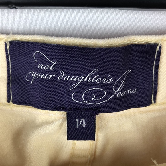 NYDJ Pale Yellow Lift & Tuck High Rise Capris - 14 - Picture 9 of 12